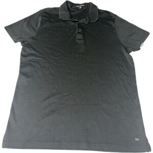 Robert Barakett Black Polo Shirt Men's Size Medium Short Sleeve Performance Golf
